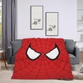 thumbnail image 3 of Transforma tu espacio vital con esta manta de ojos de dibujos animados de Spiderman: suave felpa de 60 x 50 pulgadas para sofá, automóvil y dormitorio., 3 of 8