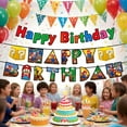 thumbnail image 3 of Mario Happy Birthday Banner Birthday Party Supplies Decorations Anime Themed Birthday Party Backdrop, 3 of 3
