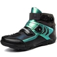 thumbnail image 5 of Men's and women's all-season motorcycle riding boots and motorcycle shoes,Black green,47, 5 of 6