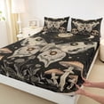 thumbnail image 3 of Manfei Gothic Moth Twin Sheet Sets,Rustic Mushroom Twin Fitted Sheet,Country Flower Floral Flat Sheet For Boys Teens,Super Cozy Room Decor,3 Pieces, 3 of 7