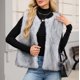 thumbnail image 5 of Chaqueta de abrigo cálida para mujer, de invierno, lisa, con cuello en V y sin mangas., 5 of 9