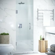 ANZZI Passion Series 24 in. W by 72 in. H Frameless Hinged Shower Door in Chrome with Handle
