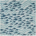 thumbnail image 2 of Unique Loom Outdoor Coastal Collection Area Rug - Shoal (5' 3" Square Blue/Navy Blue), 2 of 6