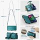 thumbnail image 3 of Funda tipo cartera cruzada para iPhone 13 con soporte RFID, ranuras para tarjetas de carga inalámbrica anticaídas, bolso de hombro de piel sintética con correa ajustable, 3 of 9
