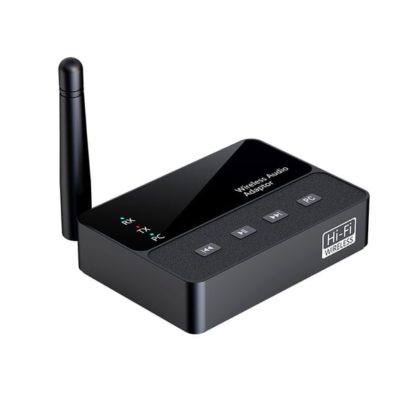 Bluetooth Transmitter Receiver, HiFi Wireless Adapter with 3.5mm AUX/RCA Cable, RCA Receiver Adapter for Speakers, Music Streaming Stereo System, Headphones, TVs