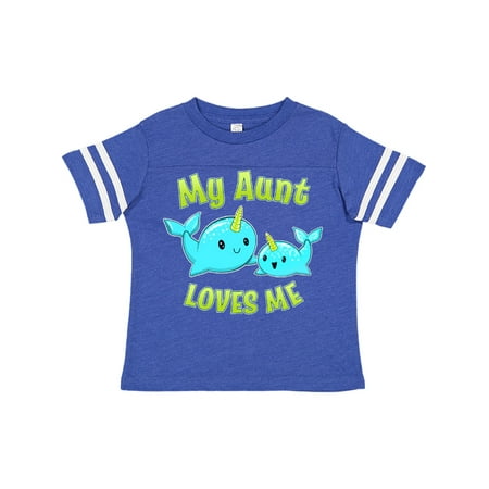 

Inktastic My Aunt loves me- cute narwhal Gift Toddler Boy or Toddler Girl T-Shirt