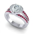 thumbnail image 2 of 2.35 Carat Beautiful Natural Diamond Red Ruby Gemstone Anniversary Ring for Ladies Solid 14K White Gold Size 7.5 by Diamond-Capitals, 2 of 8