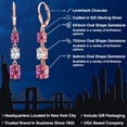 thumbnail image 2 of Gem Stone King 18K Rose Gold Plated Silver Pink Mystic Topaz 3 Stone Dangle Earrings for Women (6.60 Cttw, Gemstone Birthstone, Oval 8X6MM, 7X5MM and 6X4MM), 2 of 6