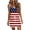 Dark Blue, variant on July 4Th Women Dresses Women Beach Dress Fashion Stripe Sleeveless Backless Camisole Beach Mini American Flag Dress For Women Red Xl
