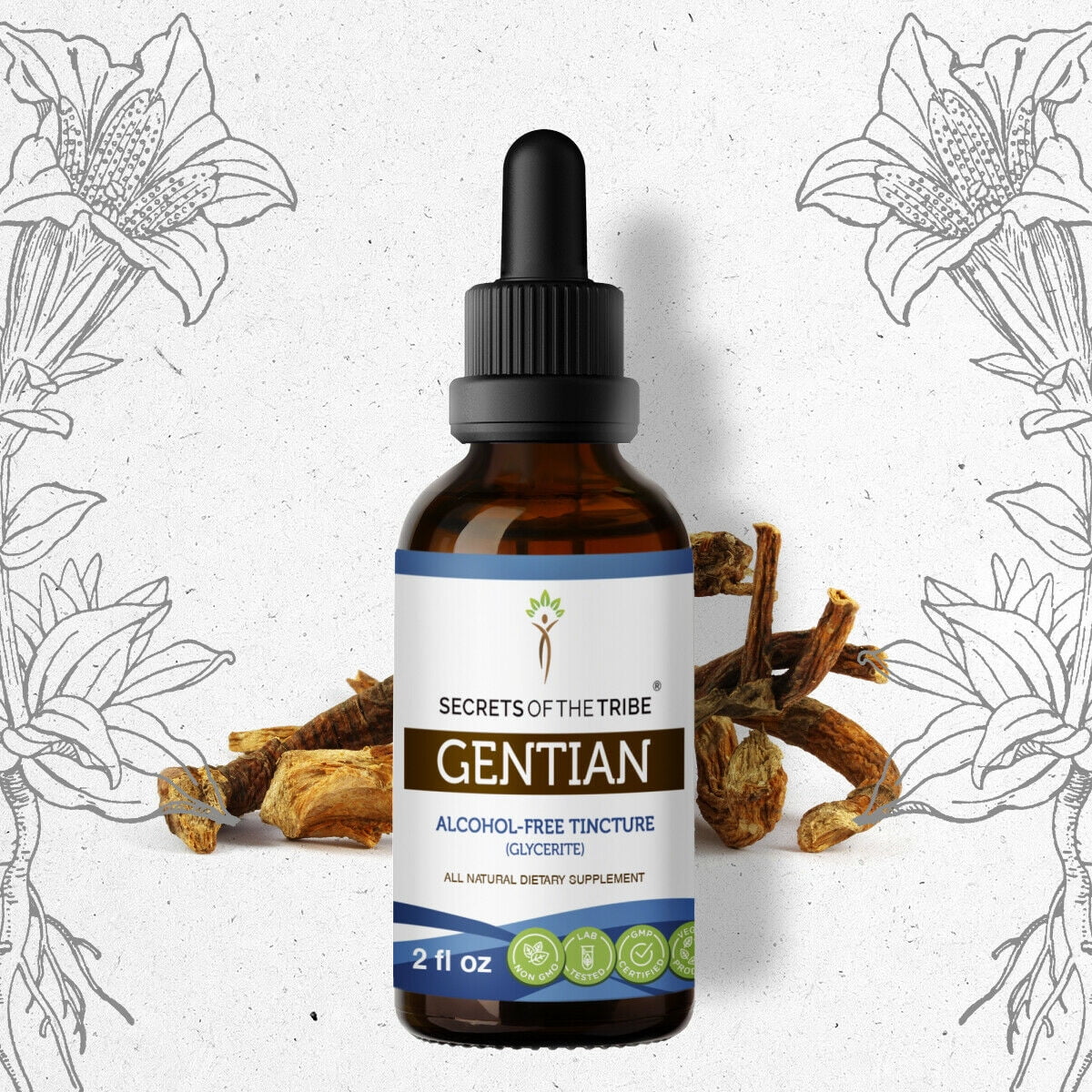 Gentian Tincture AlcoholFREE Extract, Responsibly farmed organic
