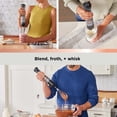 thumbnail image 3 of BLACK+DECKER Kitchen Wand Cordless Immersion Blender, 3 in 1 Multi Tool Set, Hand Blender with Charging Dock, Whisk and Milk Frother, Grey (BCKM1013KS01), 3 of 5