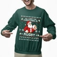 thumbnail image 2 of Christmas Sweatshirt, All I Want for Christmas is Rugby Ugly Holiday Sweatshirt, Festive Santa Rugby Fan Jumper, Christmas Gameday Apparel for Men & Women, Unique Xmas Gift, 2 of 5