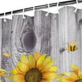 thumbnail image 4 of Farmhouse Boho Sunflower Shower Curtain 36x72 for Bathroom Decor, Yellow Wildflower Floral Butterfly Bee Design, Vintage Quick-Dry Polyester Material with Plastic Rings Included, 4 of 5
