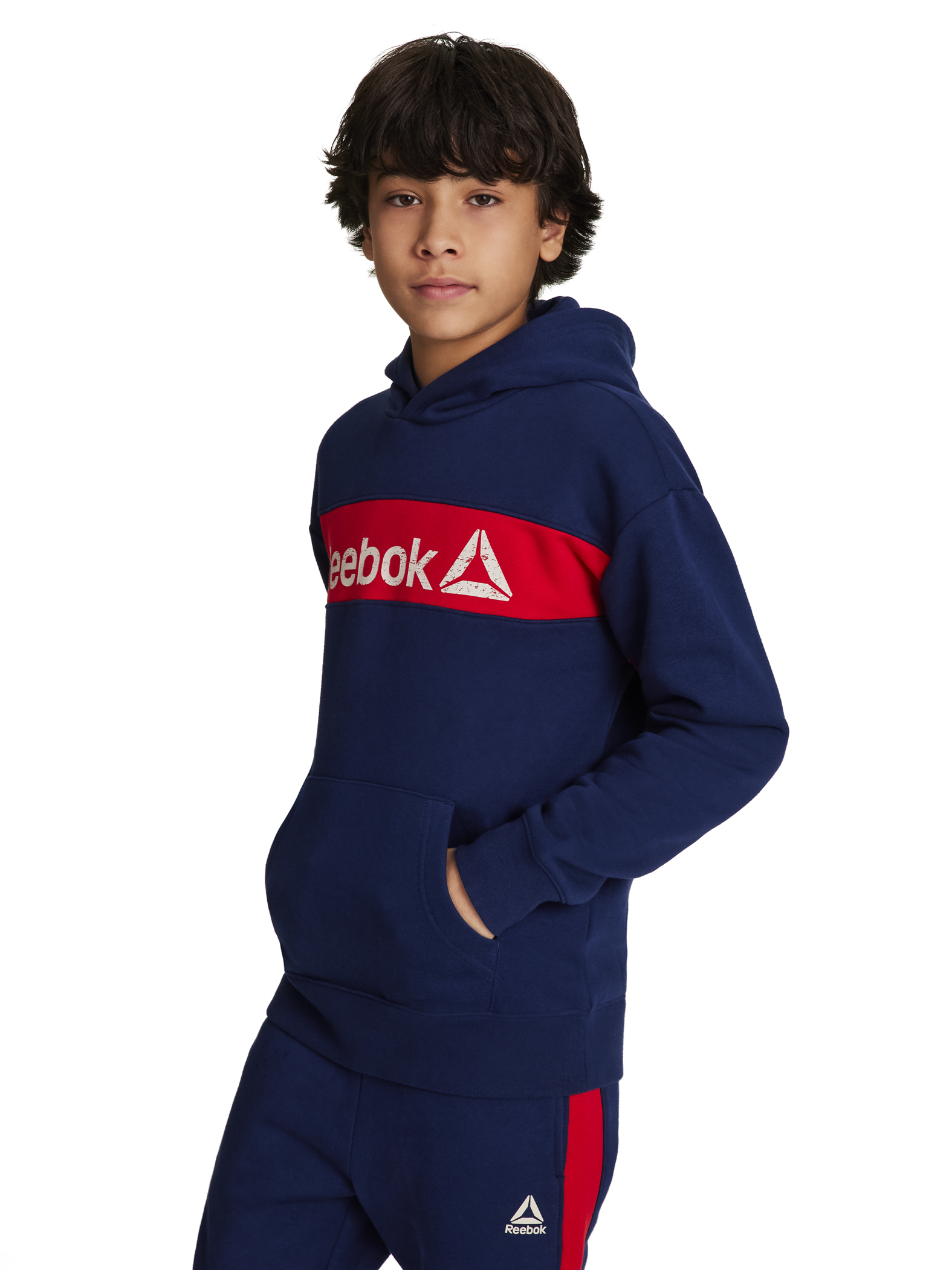 Reebok Boy's Colorblock Fleece Hoodie, Sizes 4-18