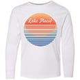 thumbnail image 3 of Inktastic Lake Placid Retro Sunset Long Sleeve Youth T-Shirt, 3 of 5