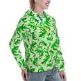 thumbnail image 6 of Lsque Green Lizard Pattern Casual Women's Hoodie,Hooded Sweatshirt with Kangaroo Pocket,Pullover Hoodie with Eye-catching Drawstrings-Large, 6 of 7