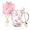 Grey and Pink, variant on Gifts for Women Dried Flowers Double Wall Glass Coffee Mugs Cute Tea Cups with Handles Birthday Gifts for Friend Teacher Mum New Home Ideas Home Decor