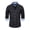 Black, variant on Mens Casual Versatile Fashion Solid Color Long Sleeve Top Office Chic Comfort Blouse Dark Blue M