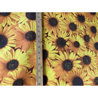Sunflower Fabric By The Yard - Sunflowers on Turquoise Fabric - Halloween  Fabric – Pip Supply