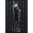 thumbnail image 2 of Girl's Marvel Hawkeye Name Stack  Graphic Tee Black X Small, 2 of 4
