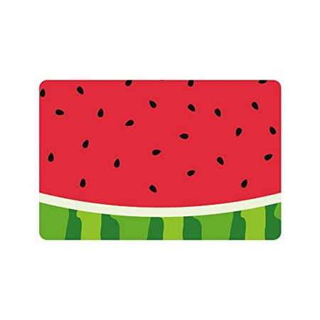 Watermelon Slice Rug MKHERT Watercolor Watermelon Slices Funny Fruit Doormat Rug Home Decor Floor Mat Bath Mat 23.6x15.7 inch ()