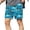 Blue#02, variant on Men's Hawaiian Printed Shorts Fashion Split Hem Drawstring Waist Shorts for Men Casual Loose Mid-Thigh Length Swim Trunks Breathable Quick Dry Summer Beach Shorts L