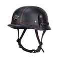 thumbnail image 4 of Casco de moto de cuero sintético alemán para hombre y mujer, casco vintage, casco clásico para montar en patinete eléctrico, cascos de media cara para las cuatro estaciones, 4 of 5