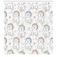 thumbnail image 3 of Ambesonne Cartoon Shower Curtain, Sleeping Colorful Cat, 69"Wx84"L, Pale Yellow Pale Blue, 3 of 3