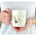 thumbnail image 3 of Koyal Wholesale Ceramic Coffee Mug, Exotic Tropical Monogram, Letter W, 3 of 5
