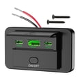 thumbnail image 2 of TISHITA Car USB r 12V/24V Quick Socket for Marine Boats Motorcycle Green Light, 2 of 7