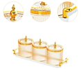 thumbnail image 6 of Fancyes Dry Fruit Tray with Lid Appetizer Serving Plate with Tray Sealed Sugar Jars Snack Candy Dish for Room Home Nut 3 grids, 6 of 8