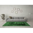 thumbnail image 3 of Ahgly Company Indoor Rectangle Abstract Emerald Green Modern Area Rugs, 7' x 9', 3 of 4