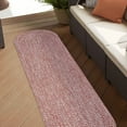 thumbnail image 6 of Superior Two-Toned Braided Indoor/ Outdoor Area Rug, Brick/ White, 2' x 8', 6 of 6
