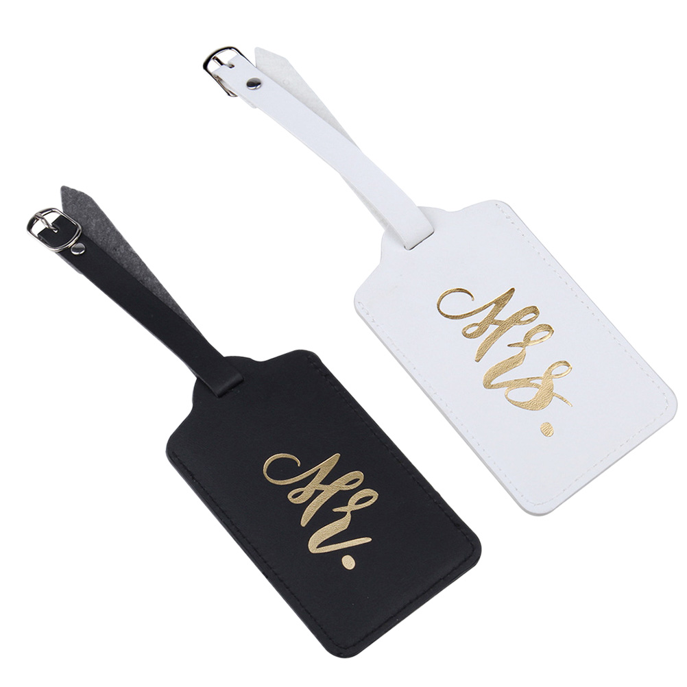 Luggage Tag Tags Leather Travel Suitcase Pu Labels Label Honeymoon