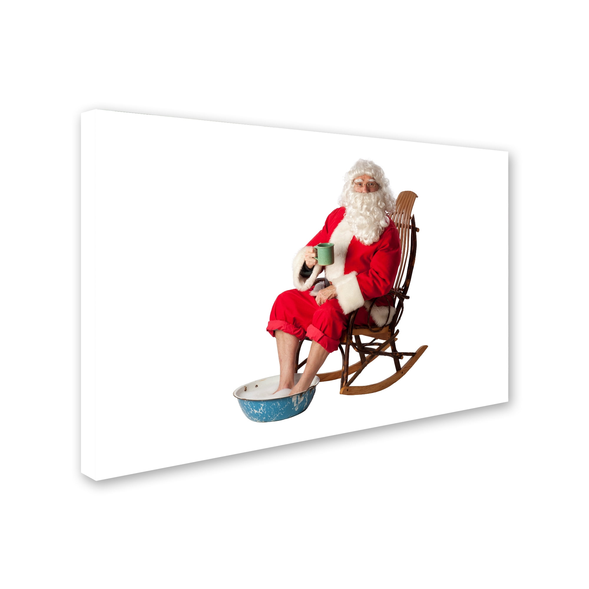Trademark Fine Art 'Santa-soaks feet-10067psd' Canvas Art by Ed Wheeler