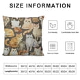 thumbnail image 5 of Throw Pillow Cover Calico Cute Cats Posing Doodle Lot Animal Hospital Back  Pillowcase Home Decorative Square Pillow Case Cushion Cover, 5 of 5