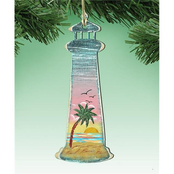 8198526 Whale Scenic Coastal Wooden Ornament Set of 2