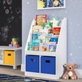 thumbnail image 6 of RiverRidge Kids 2 Piece Fabric Collapsible Storage Cube Organizers with Handles for Playroom Organization - Blue, 6 of 8
