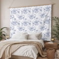 thumbnail image 3 of Blue Spring Floral Large Tapestry for Bedroom Wall Hanging Tapestry, Summer Botanical Elegant Flowers Ceiling Backdrop Tapestries Poster Blanket Wall Decor for Teens Room Living Room Dorm 85" x 90", 3 of 8