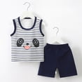 thumbnail image 2 of TOWED22 Toddler Baby Boy Summer Outfit Sleeveless Tank Tops + Casual Shorts Set 2 Piece Infant Beach Clothes(Grey,3-4 Y), 2 of 4