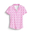 thumbnail image 3 of SCALES Wavy Womens Short Sleeve Polo White, Orchid, XLarge, 3 of 4