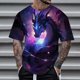 thumbnail image 2 of Playeras Cuello V Para Hombre, Conjunto De 2 Piezas De Camiseta De Manga Corta Con Cuello Redondo Y Pantalones Cortos Con Cordón Y Estampado De Letras Y Números, Adecuado Para El Verano, 2 of 4