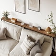 thumbnail image 3 of IdeaHouse 5.9" Narrow Sofa Table, Skinny Console Table with Storage, Slim Behind Couch Table for Living Room, Entryway, Hallway, Foyer - Rustic Brown, 3 of 7