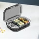 thumbnail image 1 of Caja de Tableta de Viaje 6 Compartimentos Resistente al Agua Mini Organizador | Contenedor de almacenamiento de píldoras de joyería | Portátil, Compacto, Transparente | Plástico Gris Azul Verde, 1 of 6