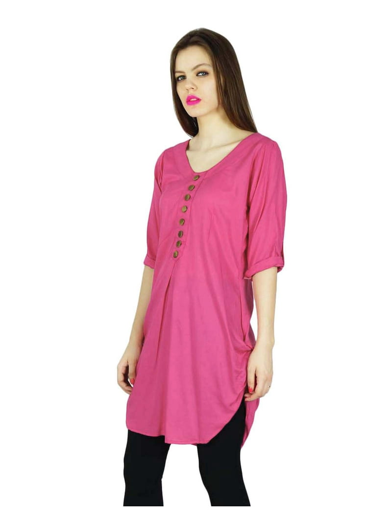 Phagun Rayon Kurti Designer Bollywood Kurta Women Casual Top Tunic Dress -  Walmart.com