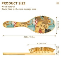 YAZAOO Soft Hair Brush Hair Comb Detangler Two Puppies with Toys Smoothing Hair Care Beauty Gift