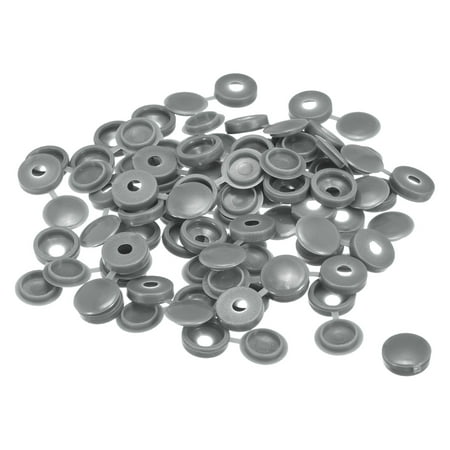 

Uxcell 100Pack 4mm Hinged Screw Cover Caps Plastic Fold Screw Snap Covers Gray