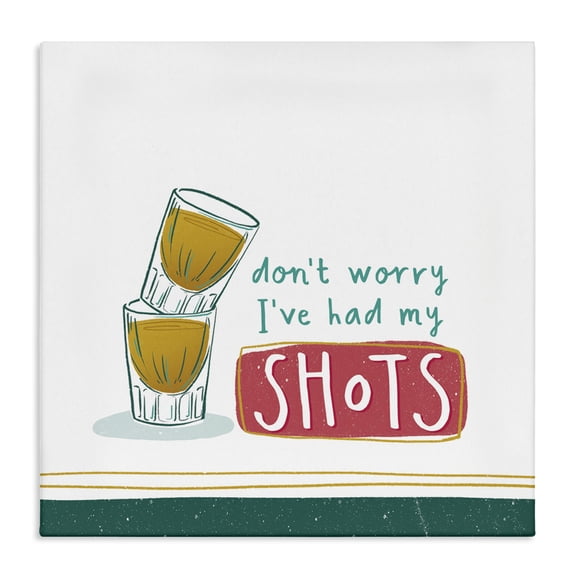 Stupell Industries Eclectic Alcohol Shots Humor Canvas Art, 17 x 17, by Courtney Morgenstern