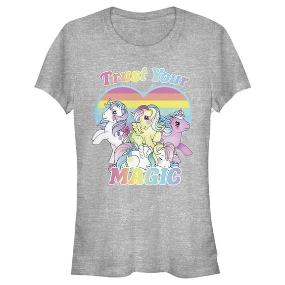 Junior's My Little Pony Trust Your Magic Graphic Tee Athletic Heather Large