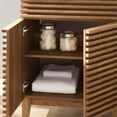 thumbnail image 3 of Maklaine Contemporary Wood Bathroom Vanity in Walnut and White, 3 of 13